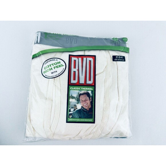 Vintage BVD Classic Thermals Pants Underwear Men’s XL Moisture Odor‎ Resistance - Picture 1 of 9